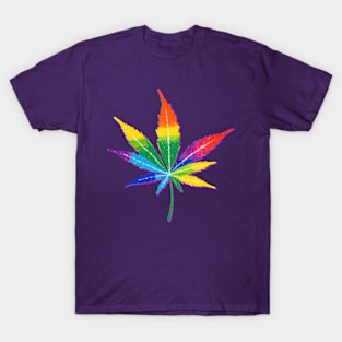 Colorful Cannabis Leaf T-Shirt